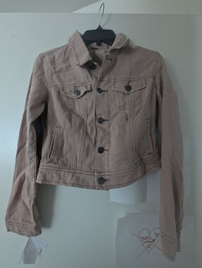 Free People Pink Denim Jacket 2